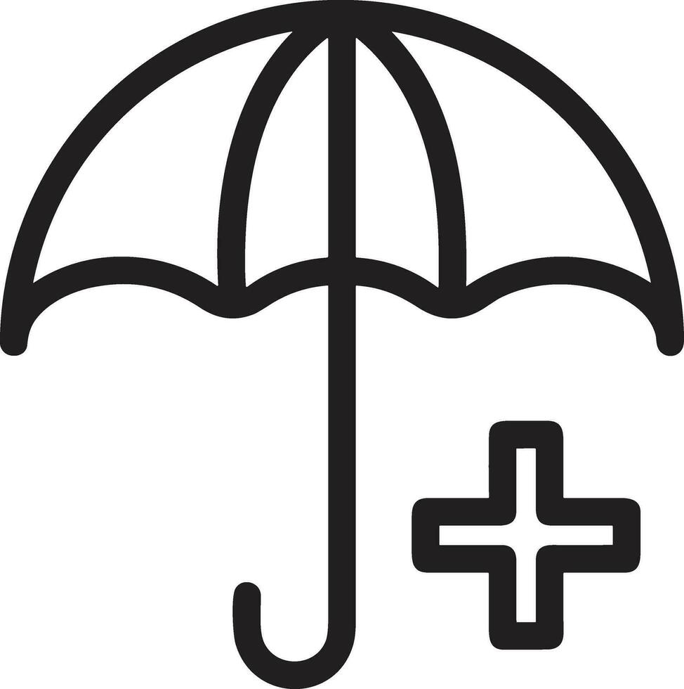 parapluie protection icône symbole vecteur image. illustration de le sécurité protéger parapluie Sécurité conception image