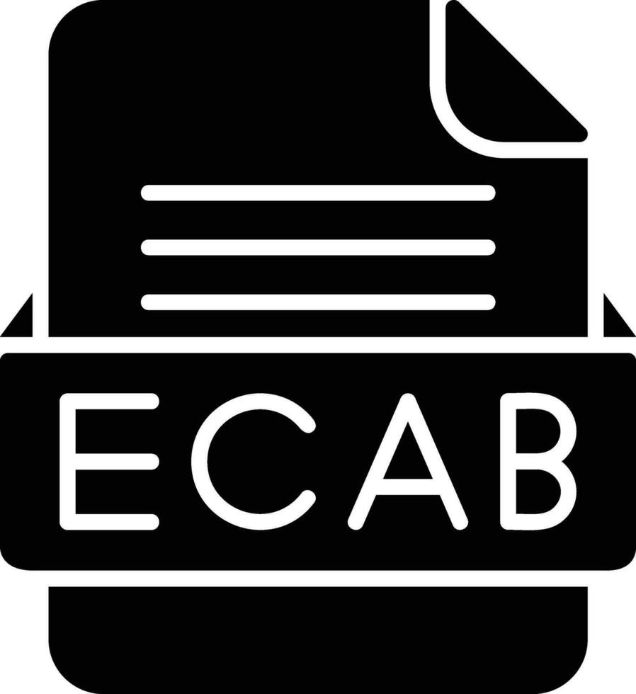 ecab fichier format ligne icône vecteur