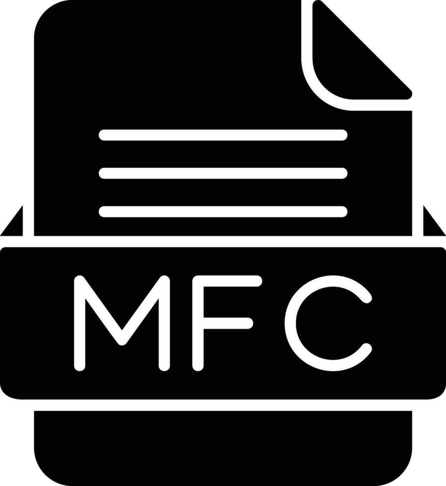 mfc fichier format ligne icône vecteur