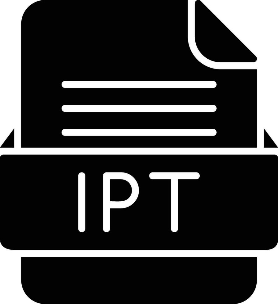 ipt fichier format ligne icône vecteur