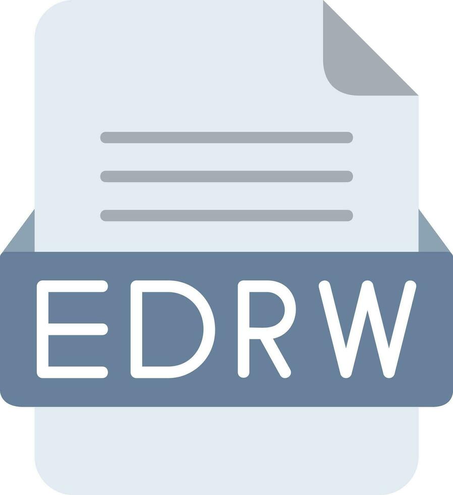 edrw fichier format ligne icône vecteur