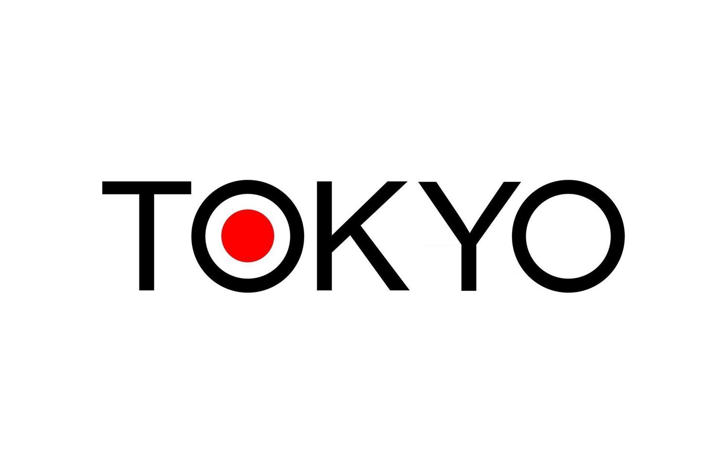 citations de tokyo avec fond de drapeau de couleur. symbole de sport d'été du japon en illustration vectorielle à plat. concept de compétition sportive. conception pour le fond, la bannière, le dépliant vecteur