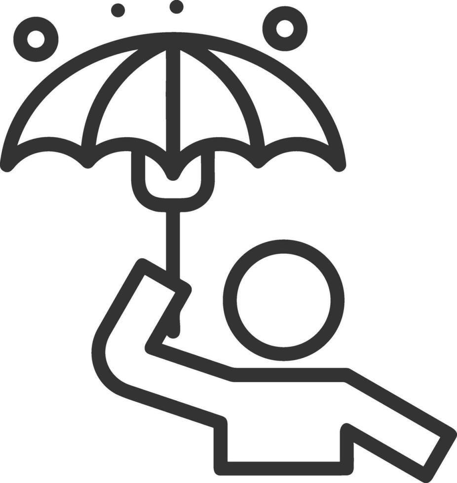 parapluie protection icône symbole vecteur image. illustration de le sécurité protéger parapluie Sécurité conception image