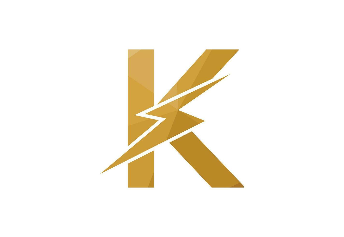 Créatif faible poly et initiale k lettre logo conception, vecteur conception modèle