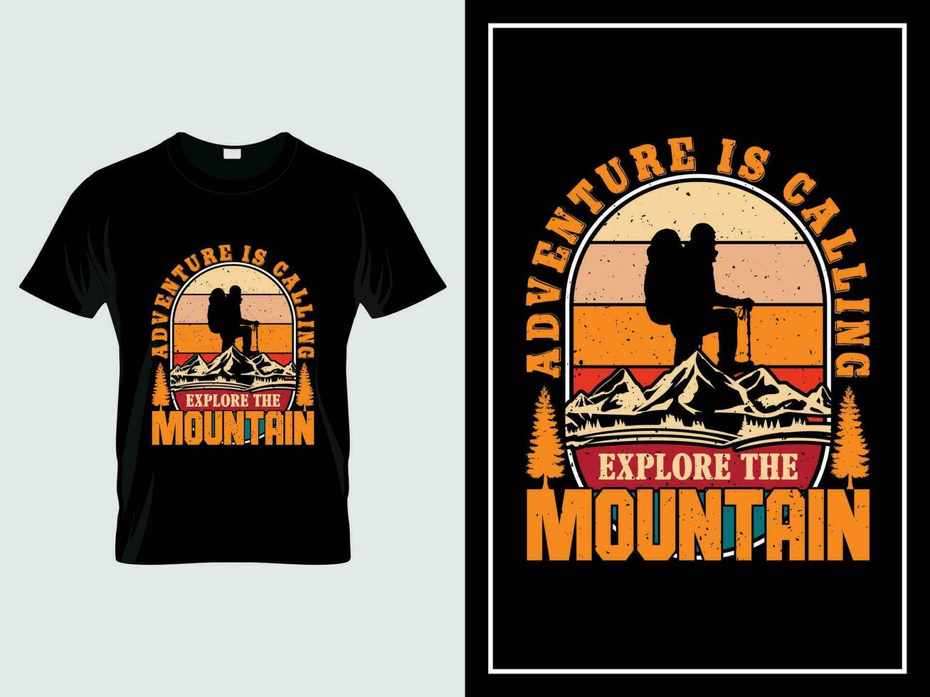 ancien aventure T-shirt conception vecteur branché citation, Montagne est appel explorer le Montagne