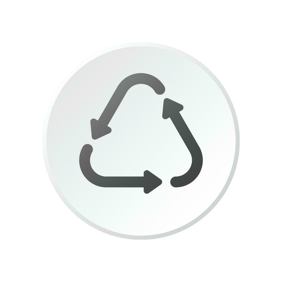 vecteur recyclage panneaux icône sur blanc