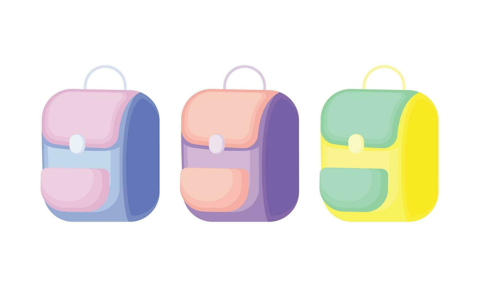 vecteur coloré école sacs à dos ensemble éducation et étude retour à école cartable bagage sac à dos vecteur