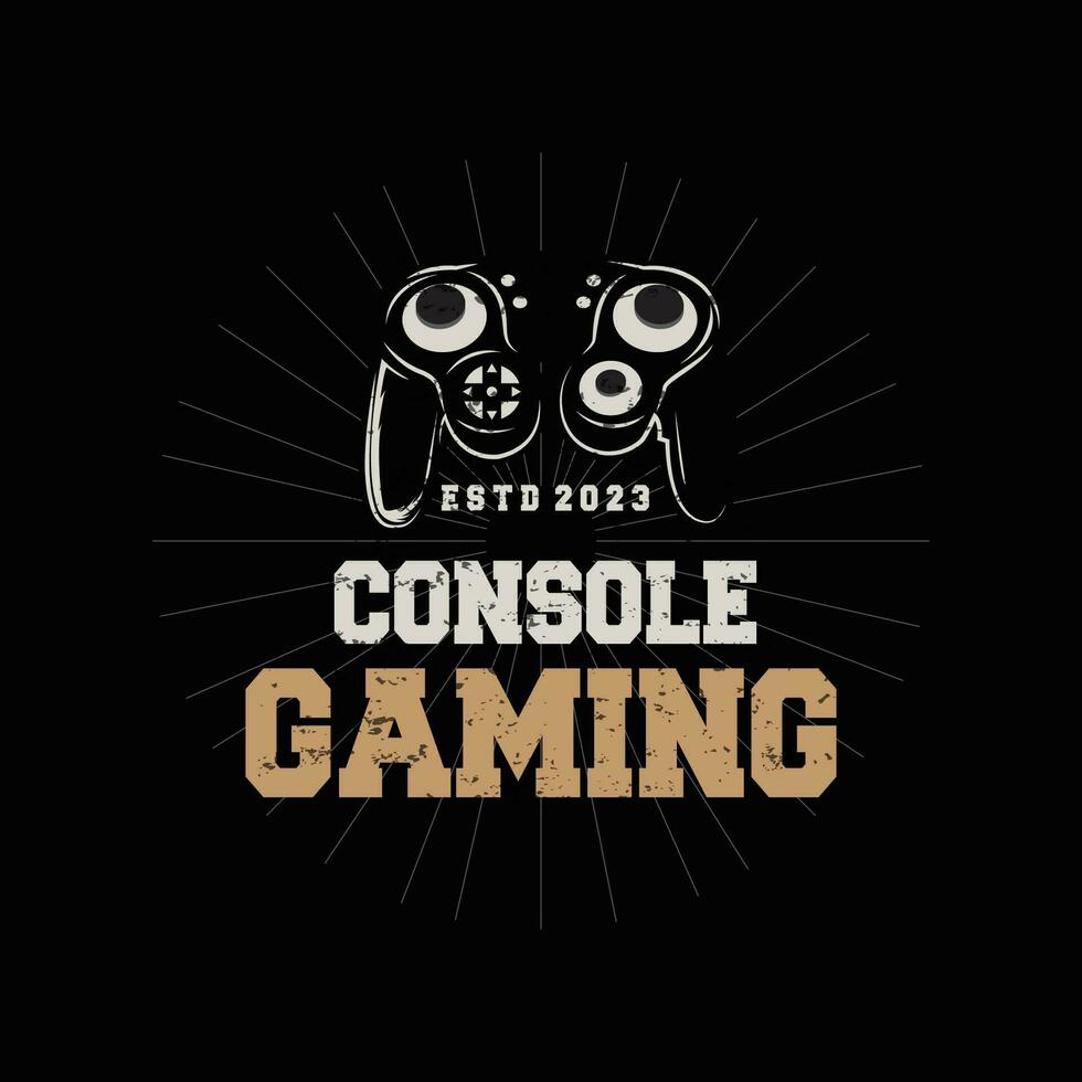 Jeu console logo, joueur conception manette de jeu illustration symbole modèle vecteur