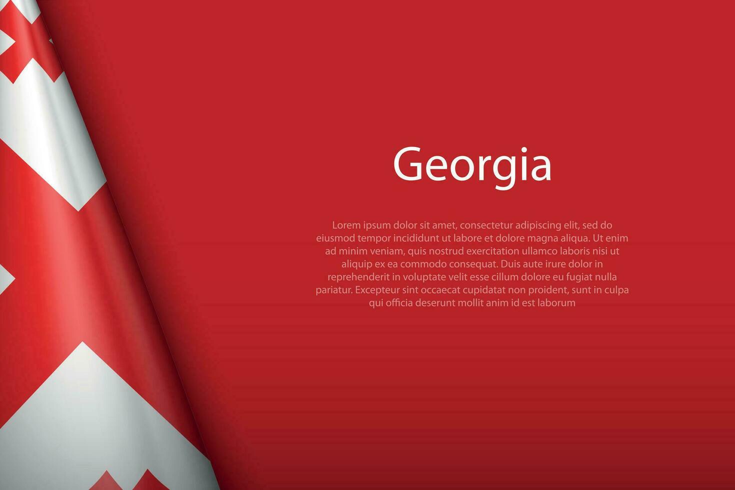 nationale drapeau Géorgie isolé sur Contexte avec fond vecteur