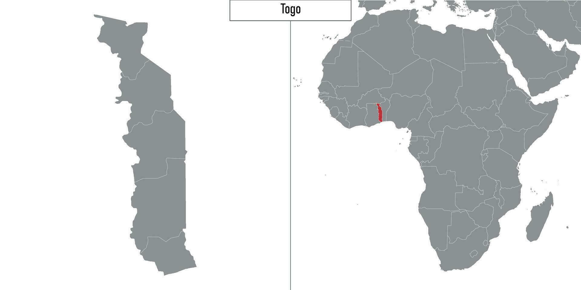 carte de aller et emplacement sur Afrique carte vecteur