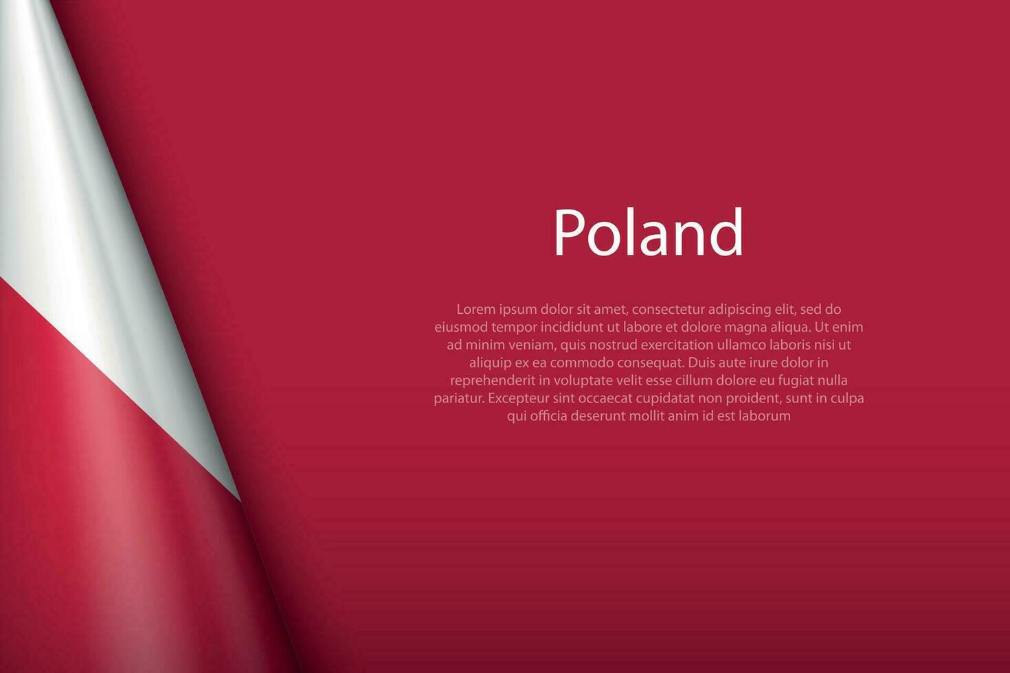 nationale drapeau Pologne isolé sur Contexte avec fond vecteur