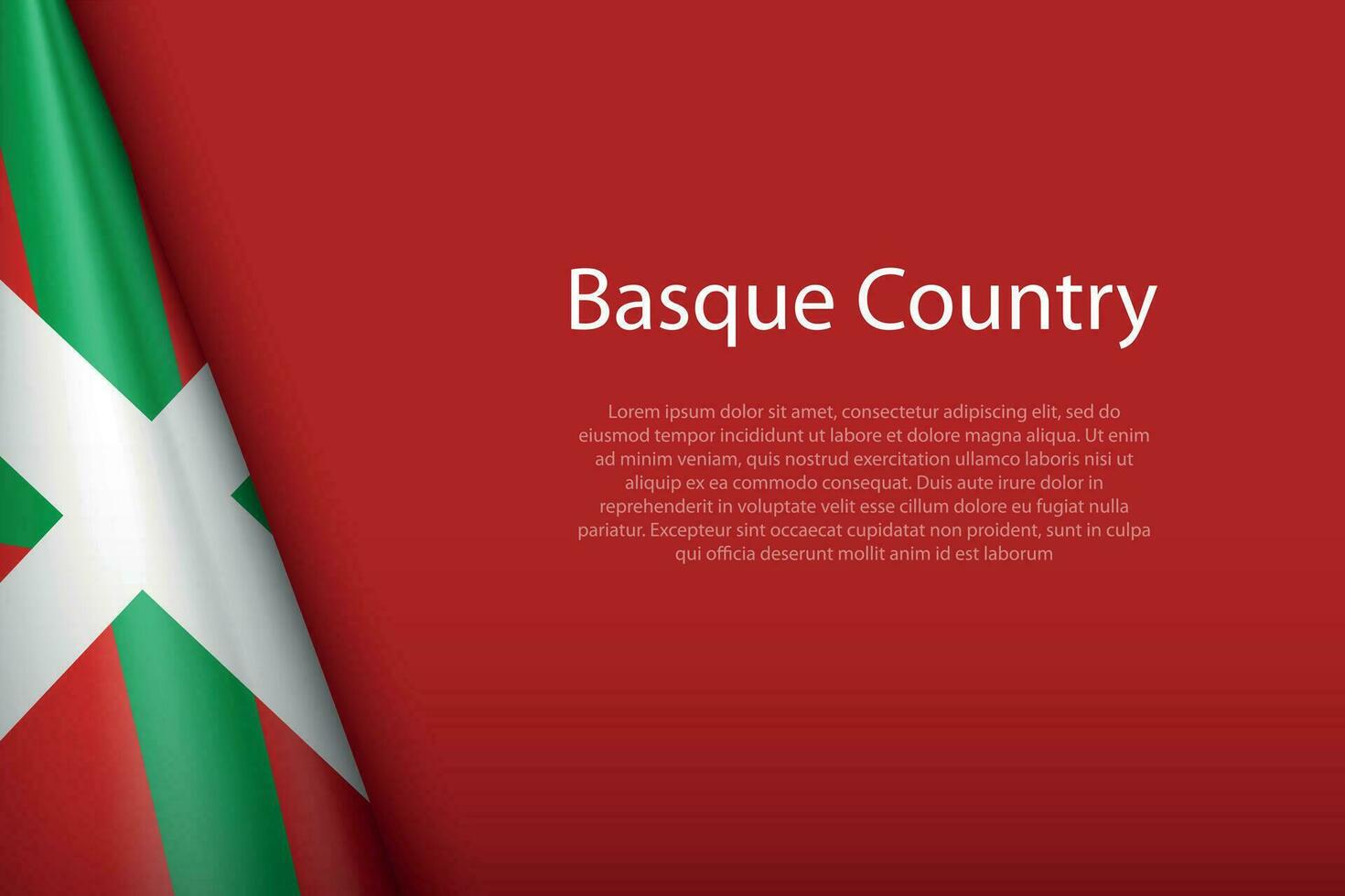drapeau basque pays, communauté de Espagne, isolé sur Contexte avec fond vecteur