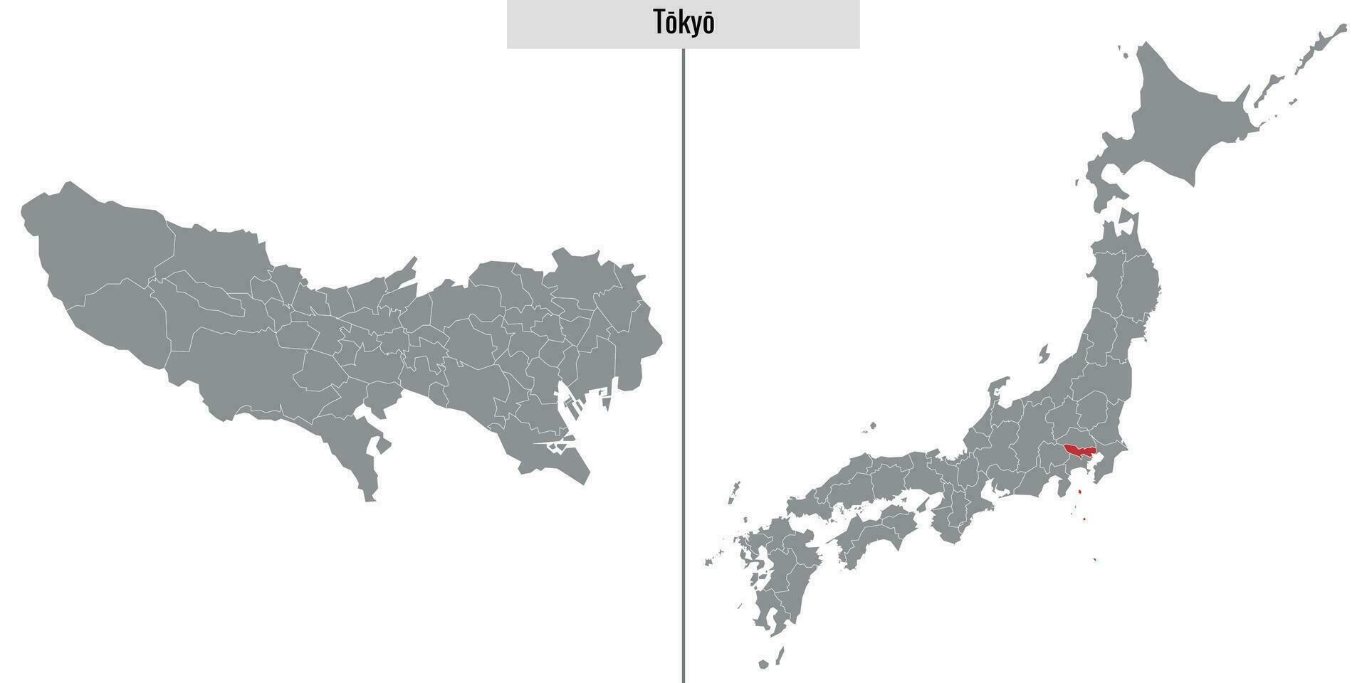 carte Préfecture de Japon vecteur