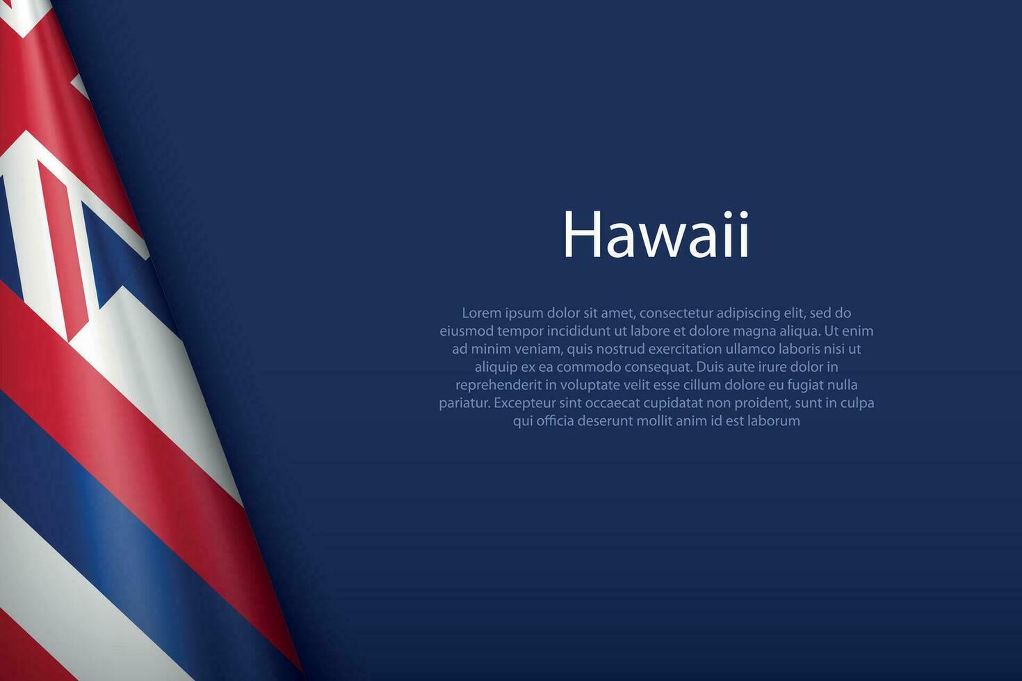 drapeau Hawaii, Etat de uni États, isolé sur Contexte avec fond vecteur