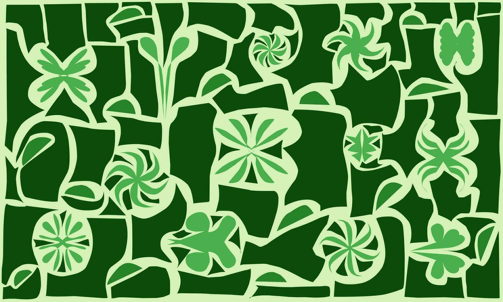 vert abstrait floral modèle Contexte illustration, magnifique abstrait Contexte. vecteur