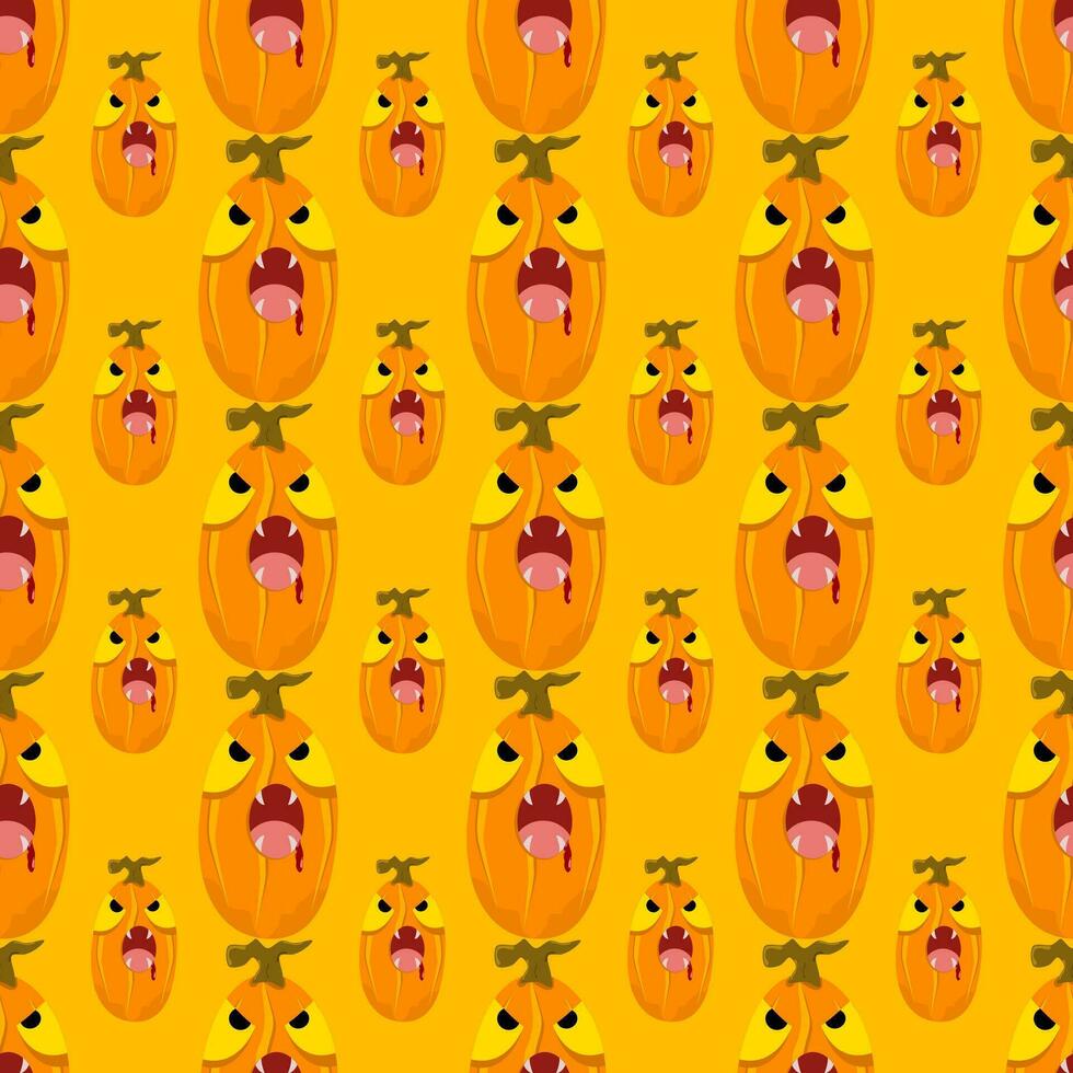 sans couture modèle citrouilles Halloween mignonne fantôme Contexte. à être utilisé comme une décoration et cadeau emballage papier. vecteur illustration