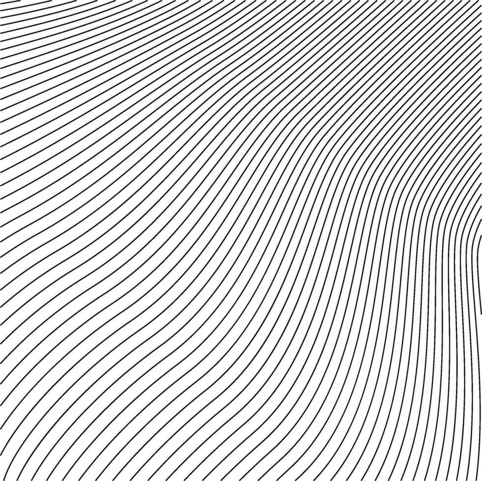 abstrait noir agité lignes isolé sur blanc Contexte vecteur