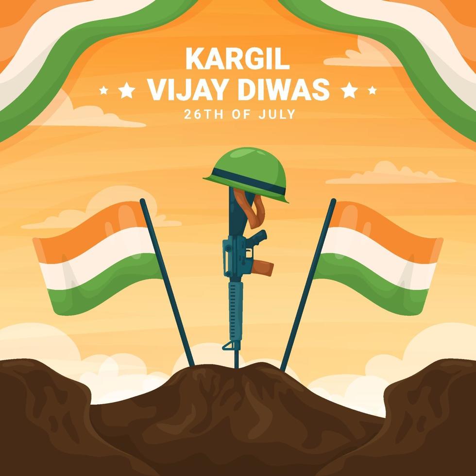 Kargil Vijay Diwas Inde vecteur