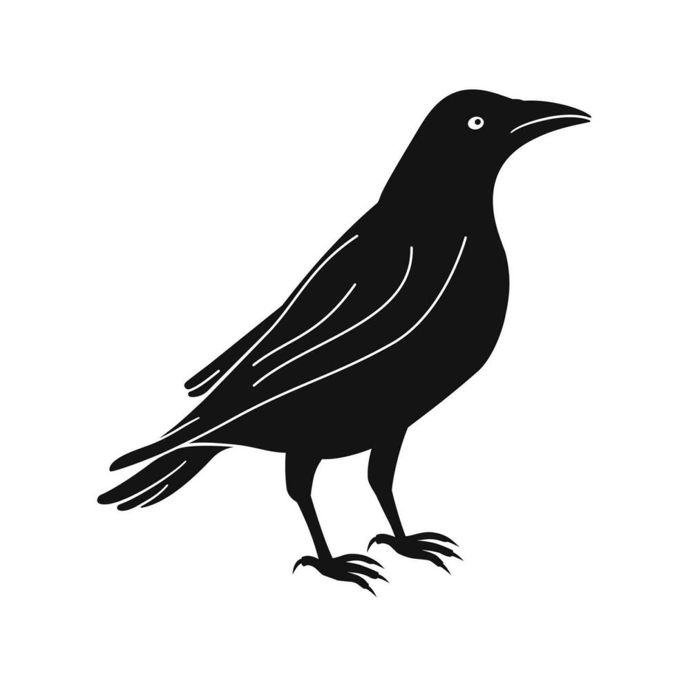noir corbeau silhouette vecteur