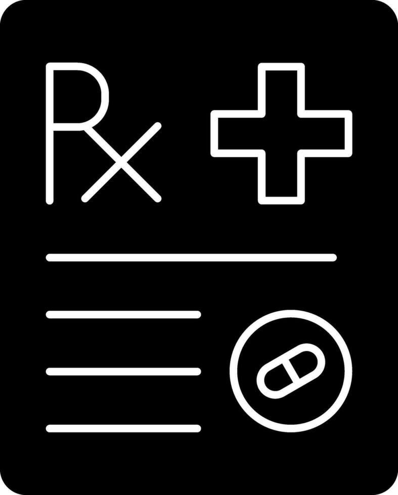 conception d'icône de vecteur de prescription