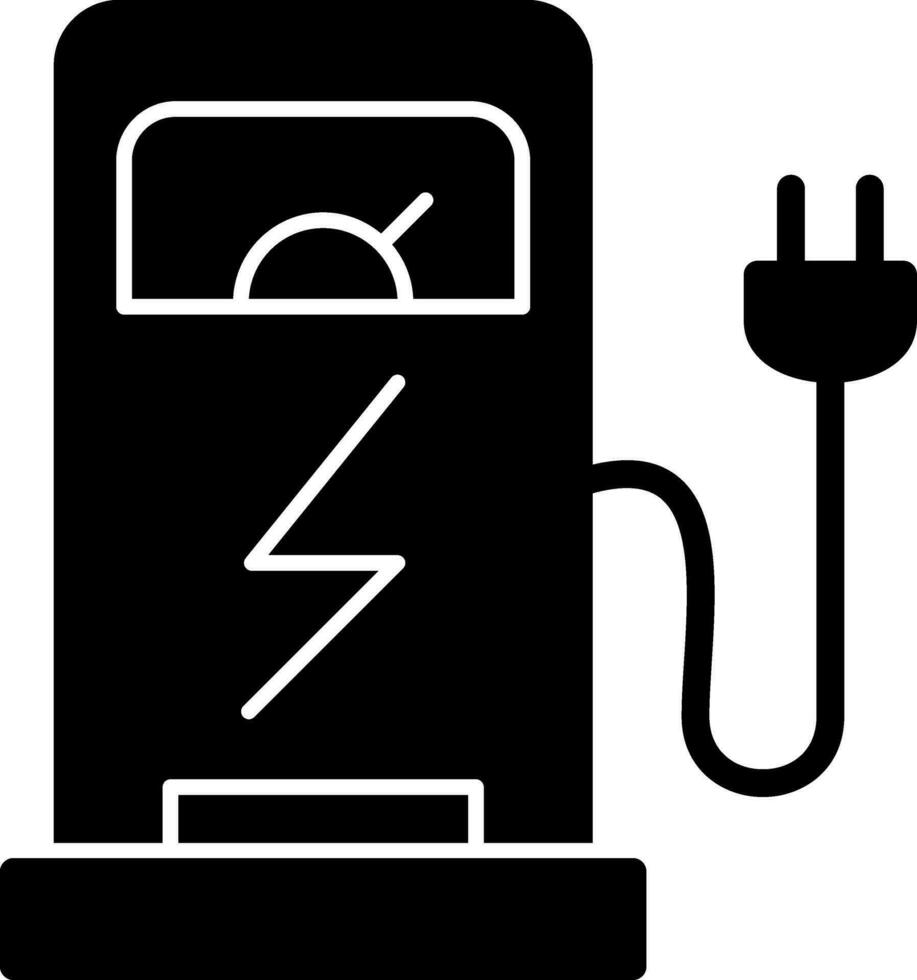 conception d'icône de vecteur de station de charge