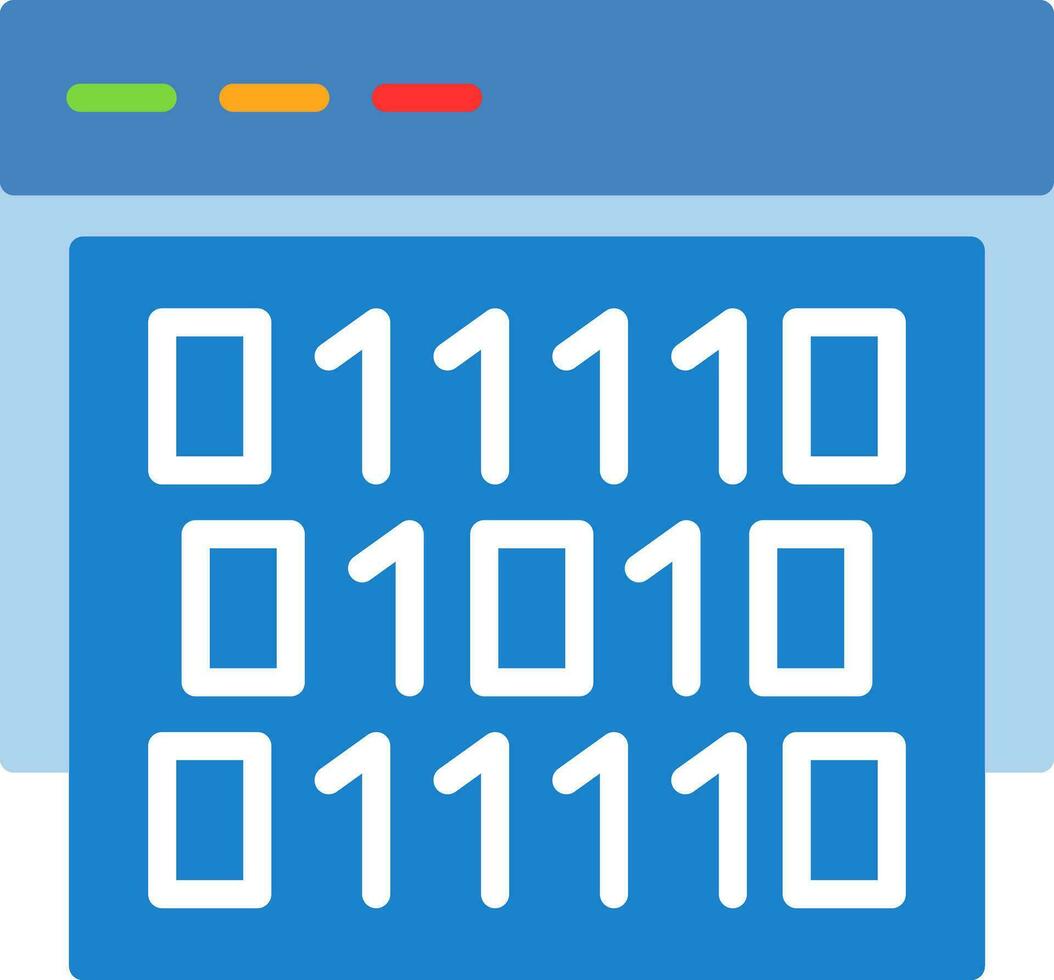 conception d'icône de vecteur de code binaire