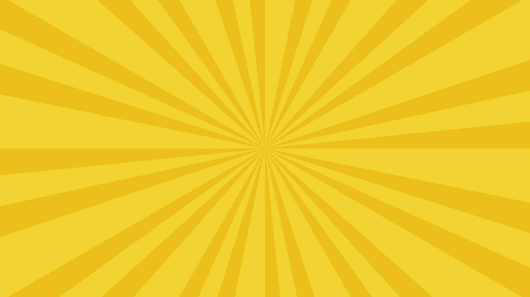 illustration vecteur graphique rétro Soleil rayon Contexte Jaune