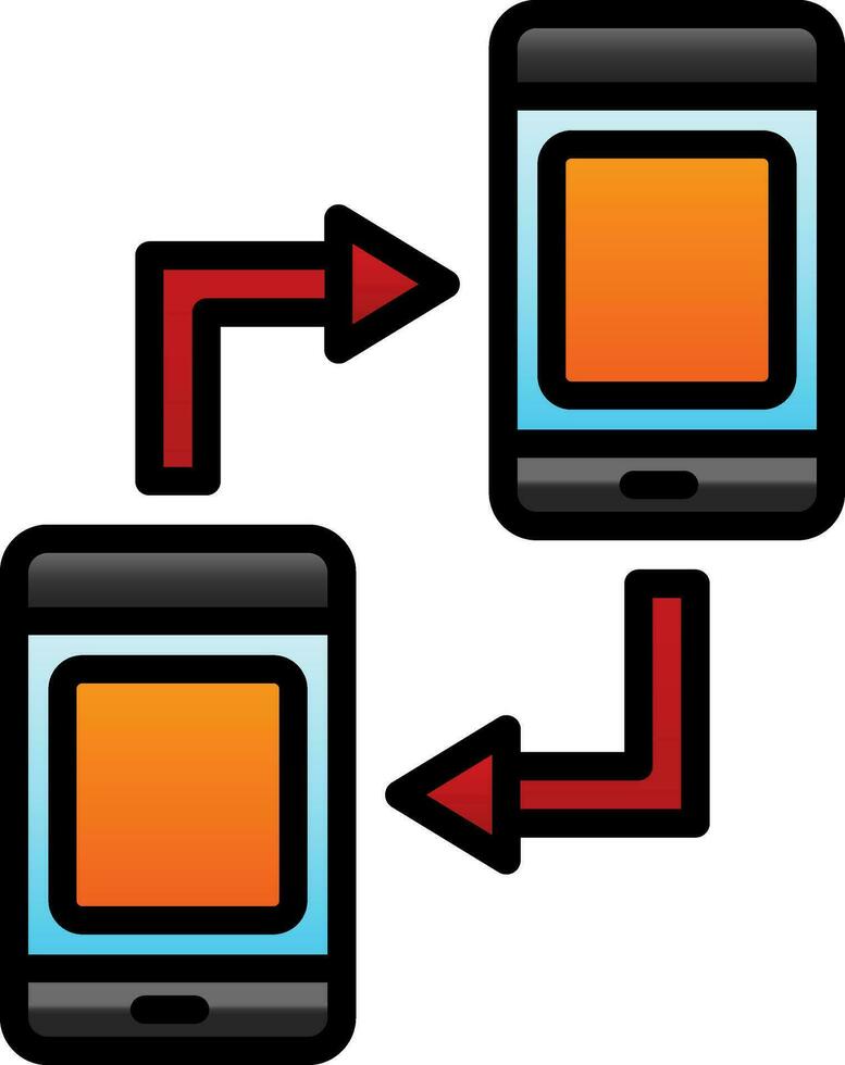 mobile synchroniser vecteur icône conception