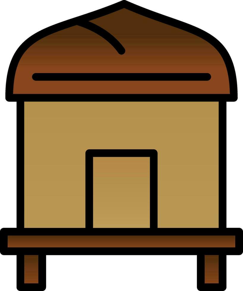 conception d'icône de vecteur de cabane