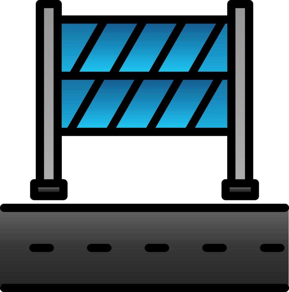 conception d'icône de vecteur de barrage routier