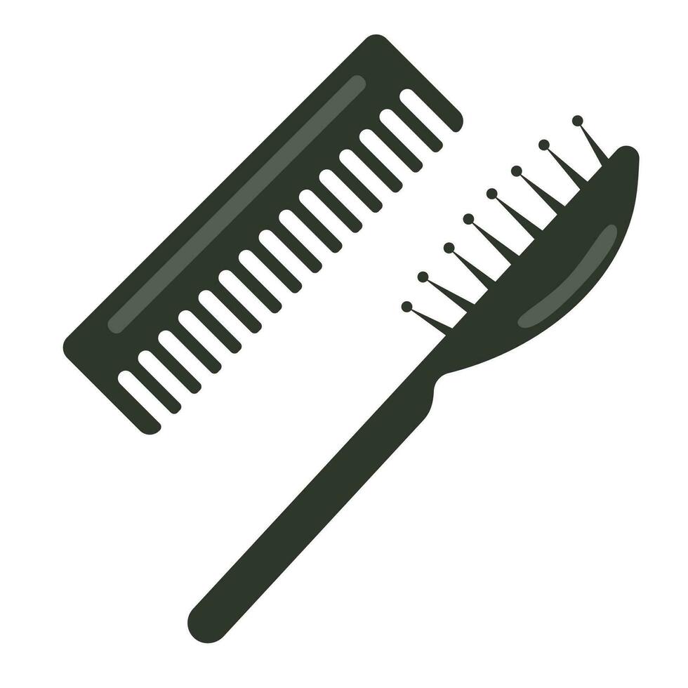 ensemble de gris cheveux brosses sur une blanc Contexte vecteur