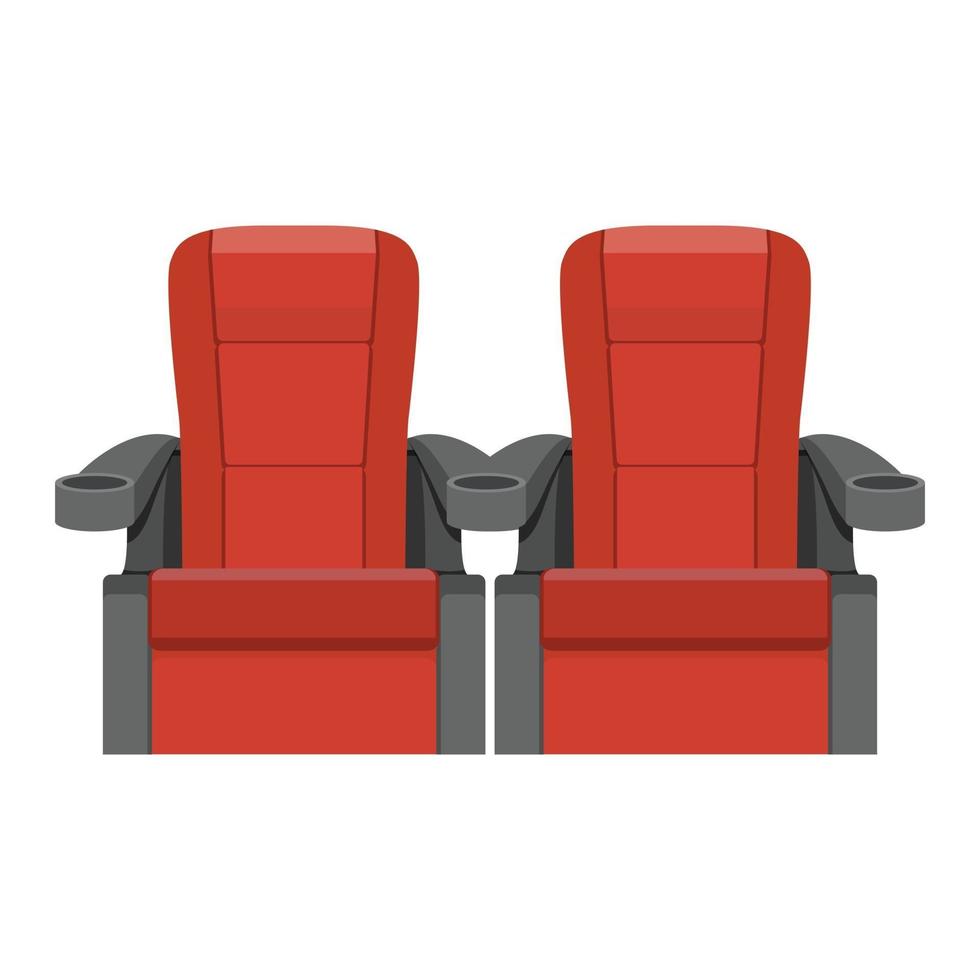 deux chaises rouges de cinéma vecteur