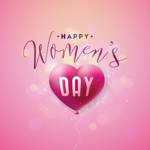 Carte de voeux Happy Women&#39;s Day vecteur