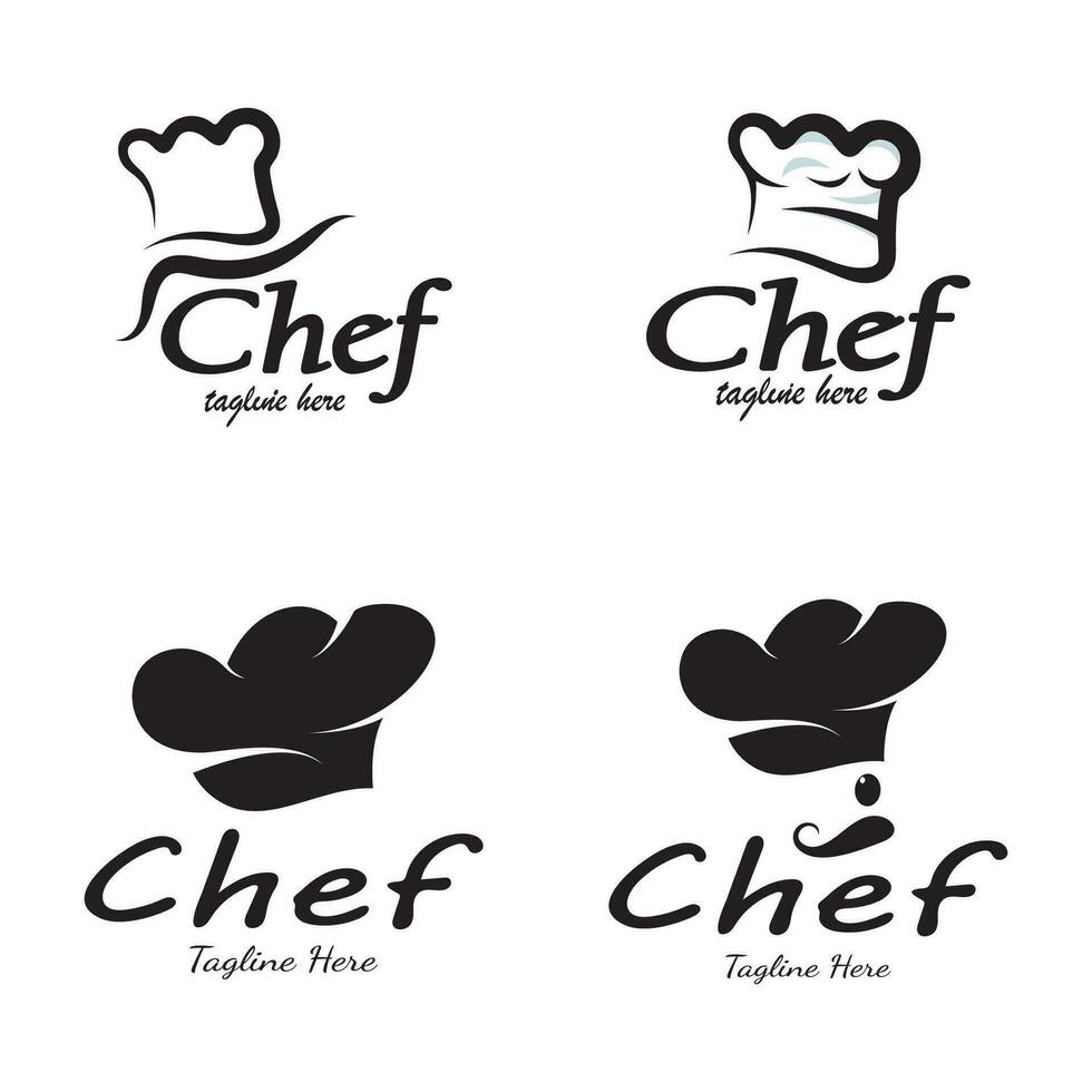 professionnel logo chef ou cuisine chef chapeau.pour entreprise, maison cuisiner, et restaurant chef.boulangerie, vecteur