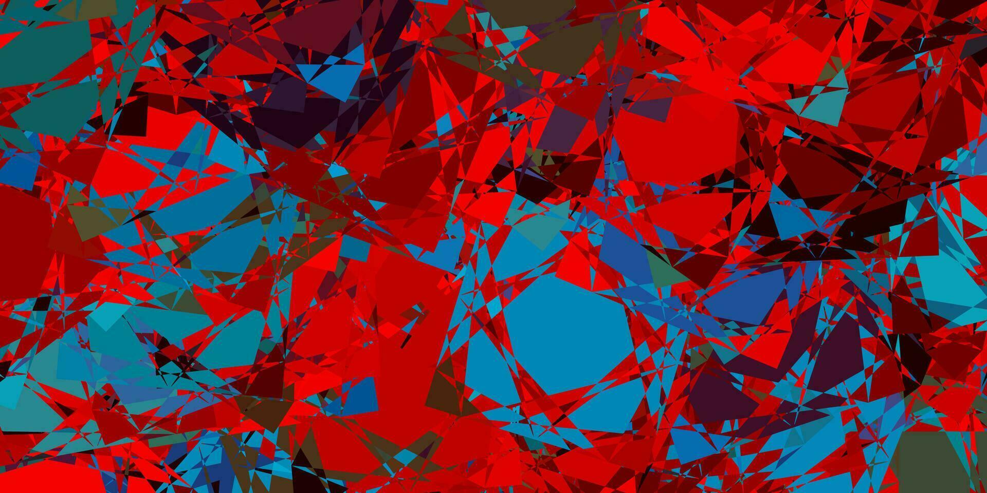 modèle vectoriel bleu clair, rouge avec des formes polygonales.