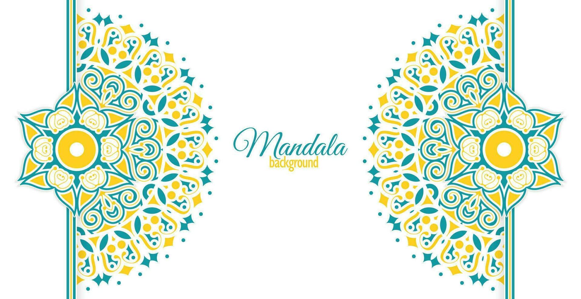 concept de bannière de modèle de mandala coloré vecteur