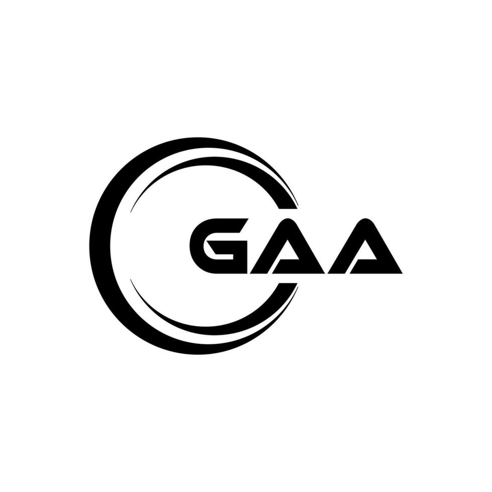gaa logo conception, inspiration pour une unique identité. moderne élégance et Créatif conception. filigrane votre Succès avec le frappant cette logo. vecteur