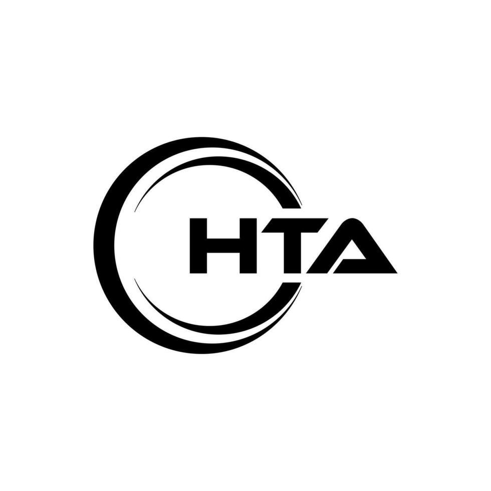 hta logo conception, inspiration pour une unique identité. moderne élégance et Créatif conception. filigrane votre Succès avec le frappant cette logo. vecteur