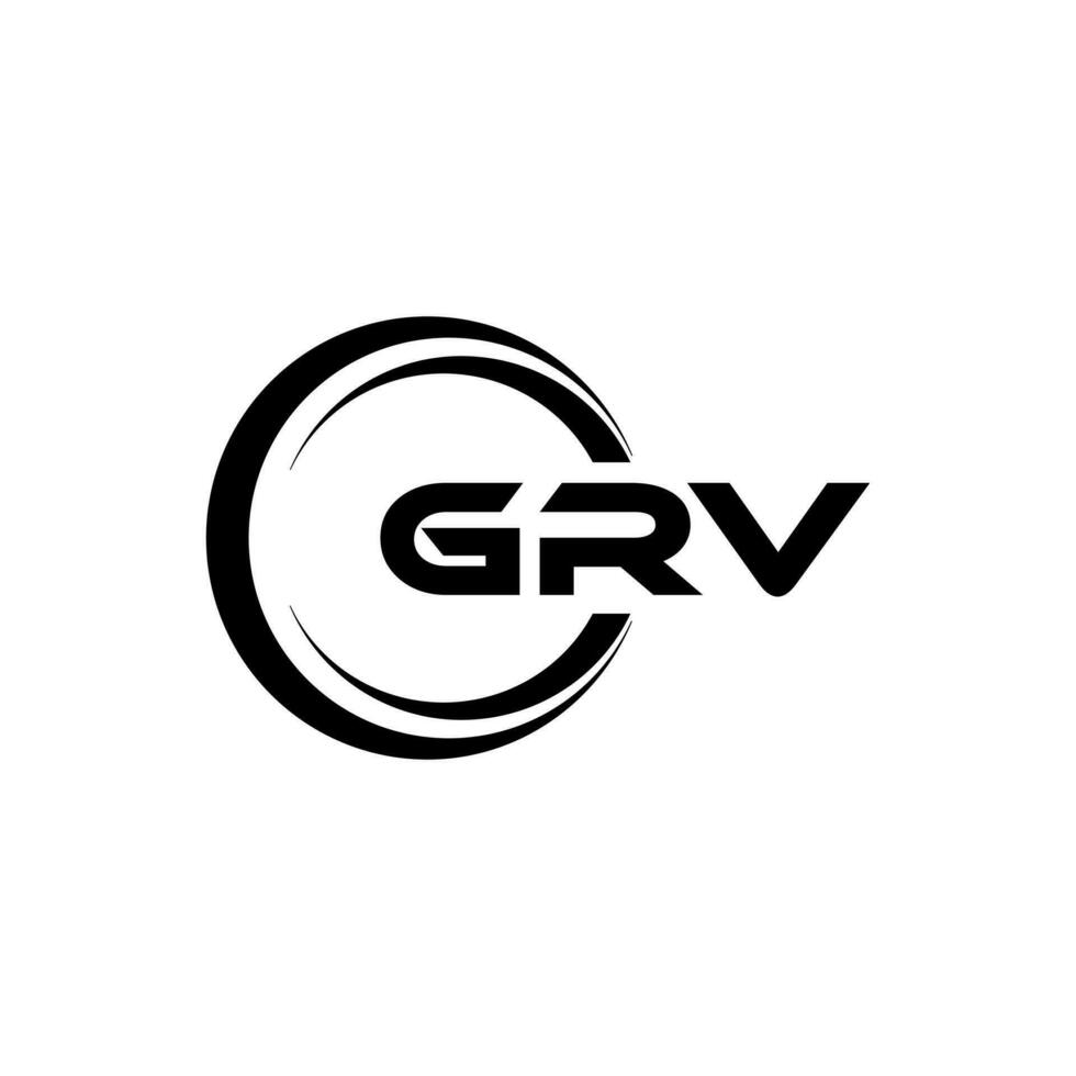 grv logo conception, inspiration pour une unique identité. moderne élégance et Créatif conception. filigrane votre Succès avec le frappant cette logo. vecteur