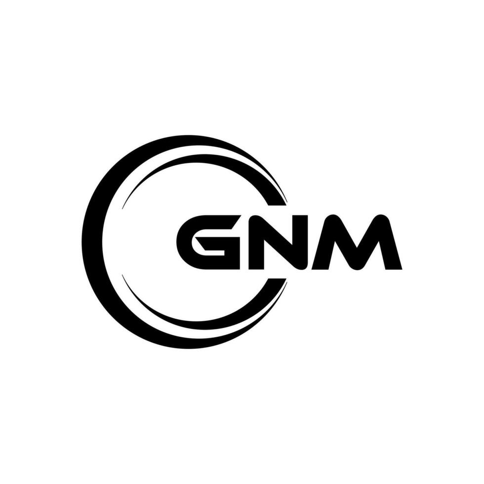 gnm logo conception, inspiration pour une unique identité. moderne élégance et Créatif conception. filigrane votre Succès avec le frappant cette logo. vecteur