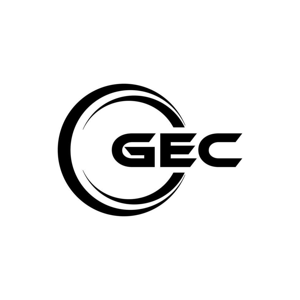 gec logo conception, inspiration pour une unique identité. moderne élégance et Créatif conception. filigrane votre Succès avec le frappant cette logo. vecteur