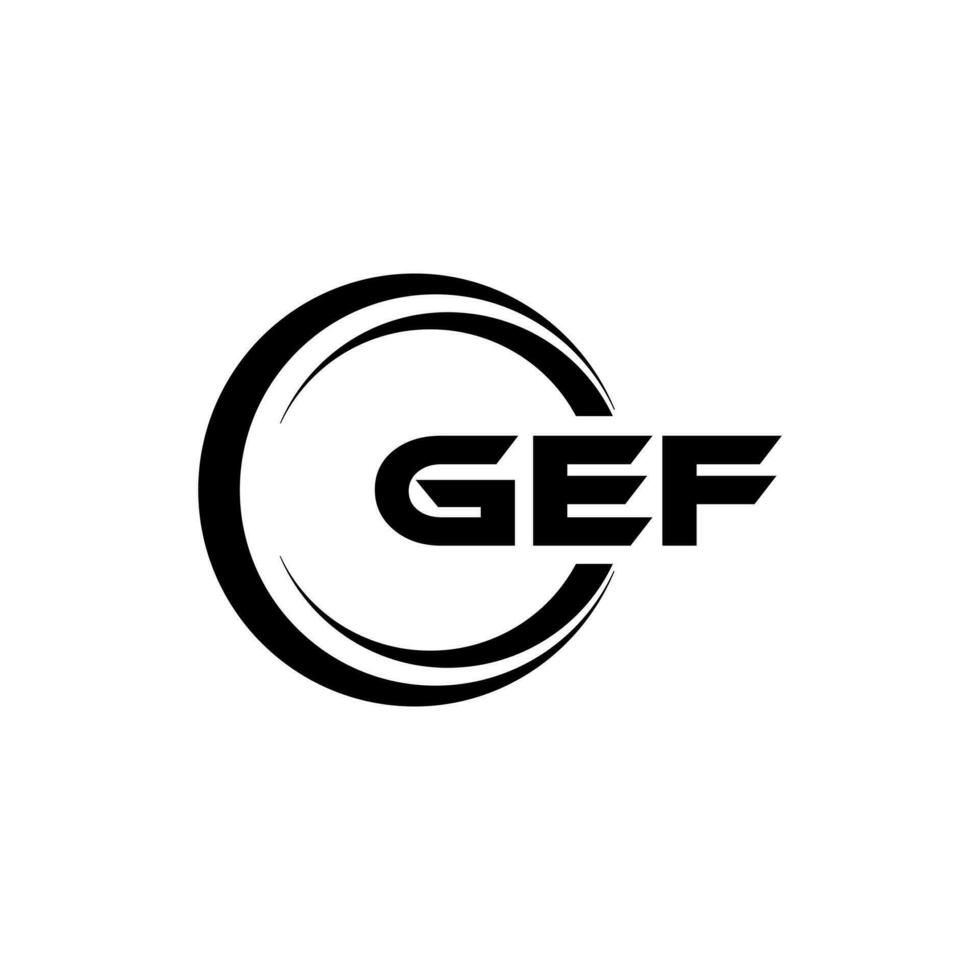 gef logo conception, inspiration pour une unique identité. moderne élégance et Créatif conception. filigrane votre Succès avec le frappant cette logo. vecteur