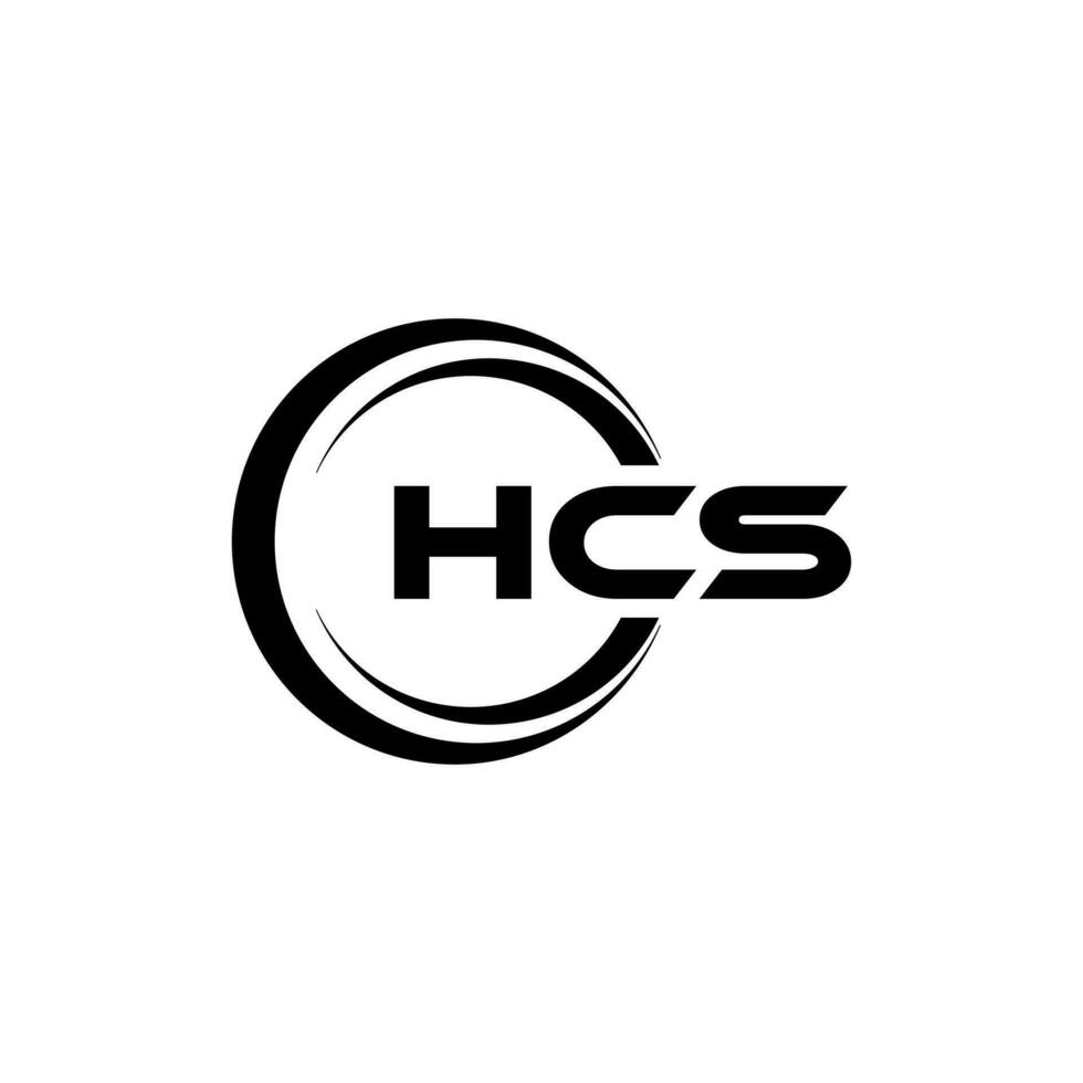 hcs lettre logo conception, inspiration pour une unique identité. moderne élégance et Créatif conception. filigrane votre Succès avec le frappant cette logo. vecteur