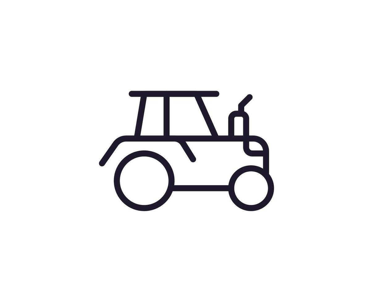 ferme et agriculture signe. modifiable accident vasculaire cérébral tiré avec noir mince doubler. parfait pour la toile des sites, interface utilisateur, Annonces, magasins, magasins. branché vecteur icône de tracteur