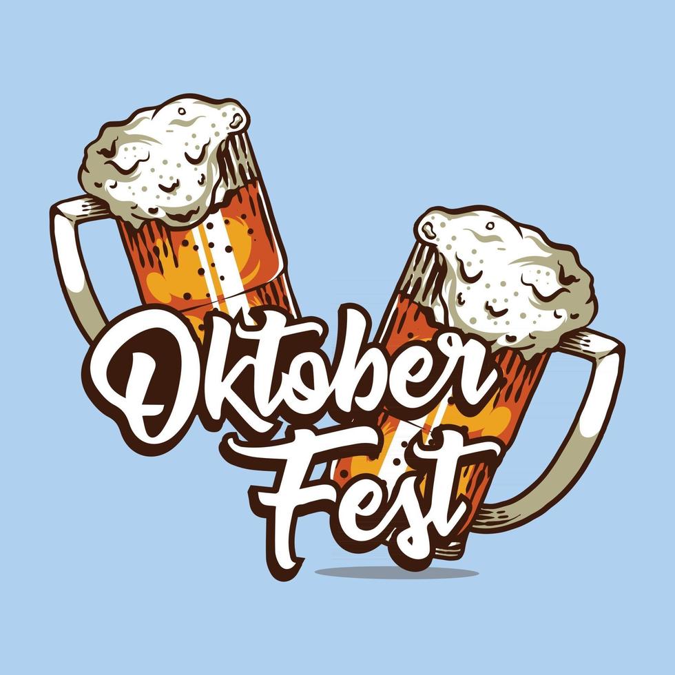 illustration dessinée à la main oktoberfest vecteur