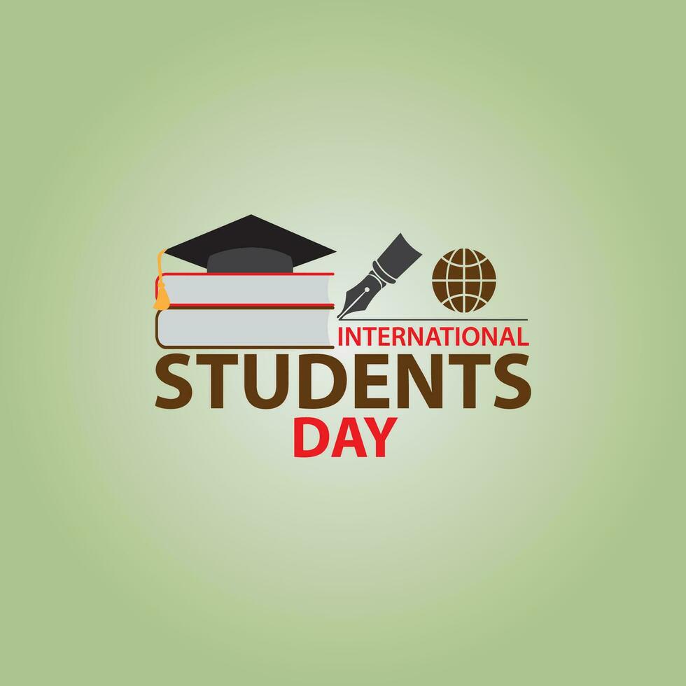international élèves journée logo conception vecteur