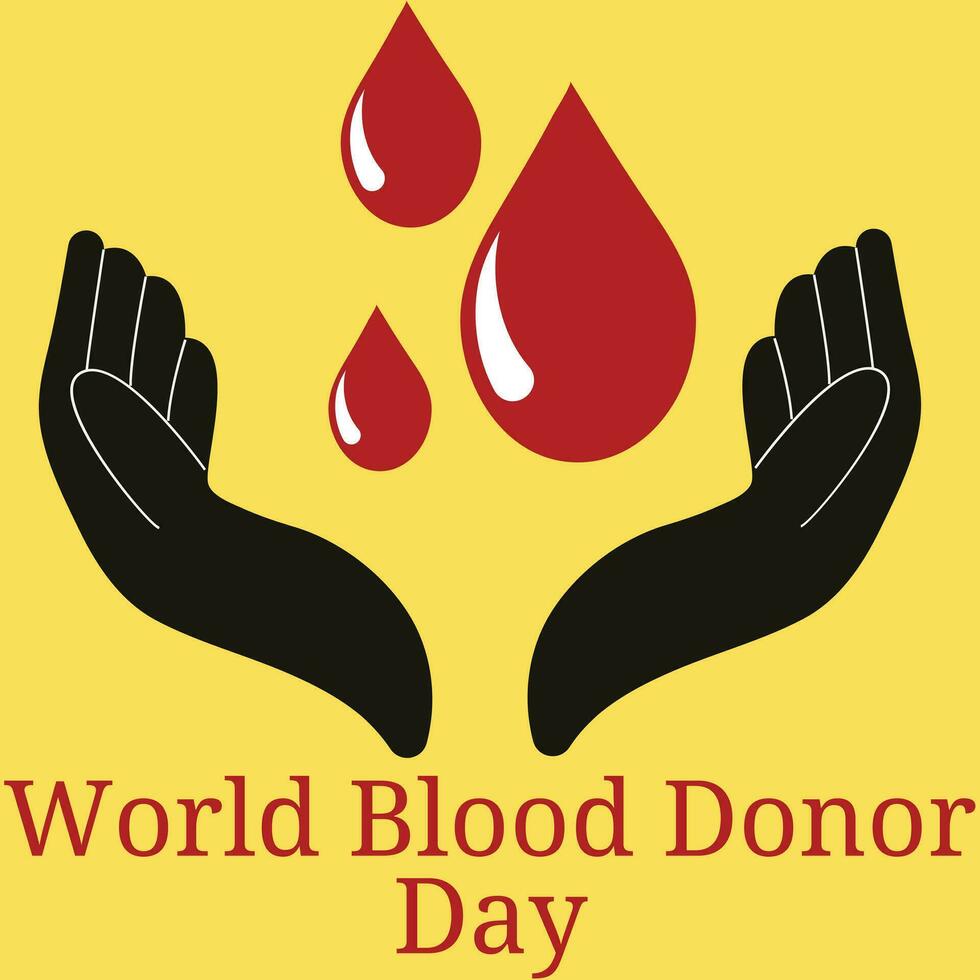illustration de la journée mondiale du donneur de sang vecteur