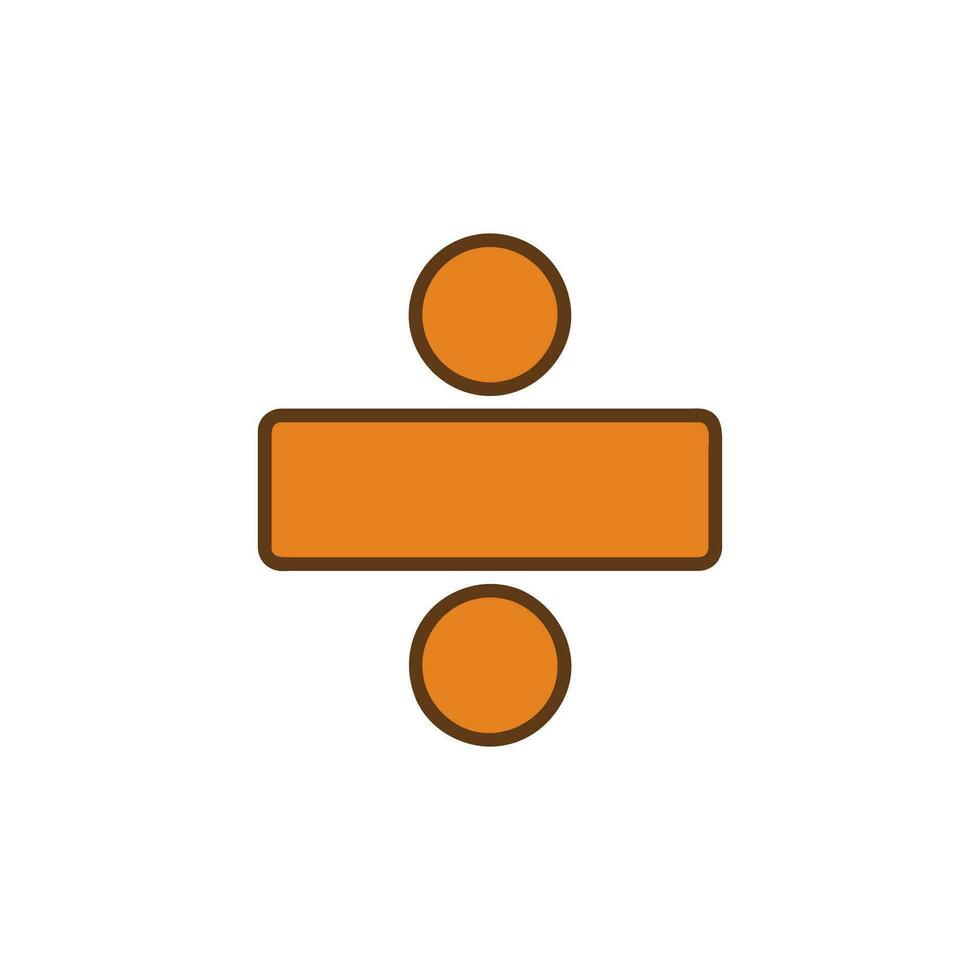 math diviser symboles icône vecteur illustration.