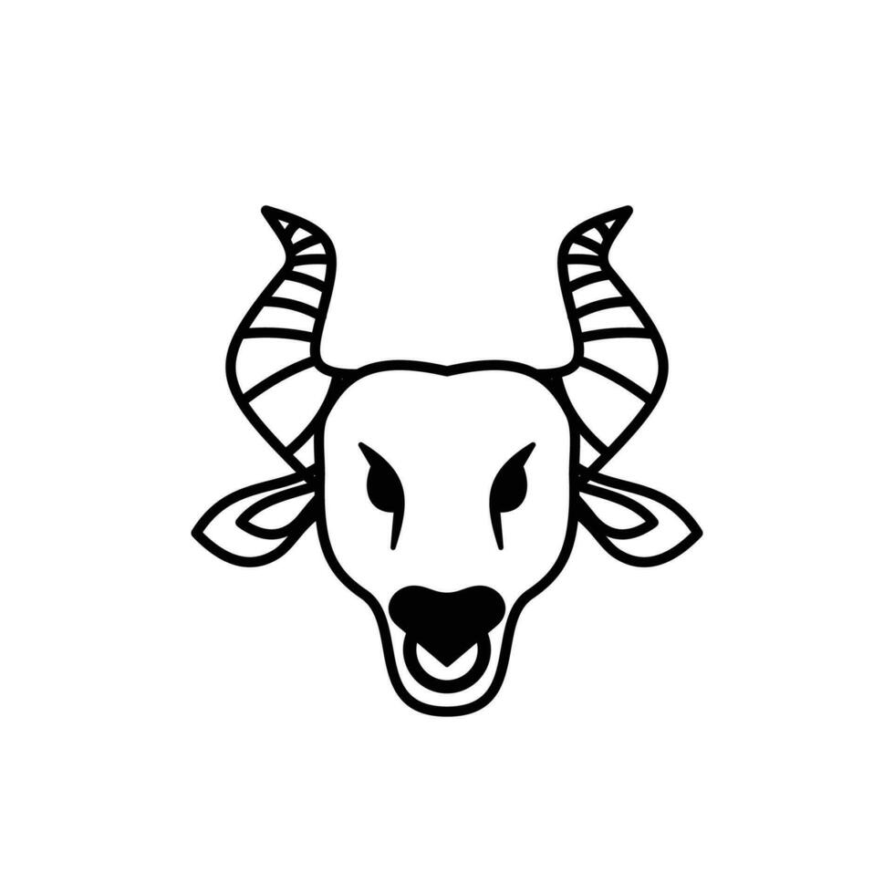 Taureau zodiaque signe logo icône isolé horoscope symbole vecteur illustration