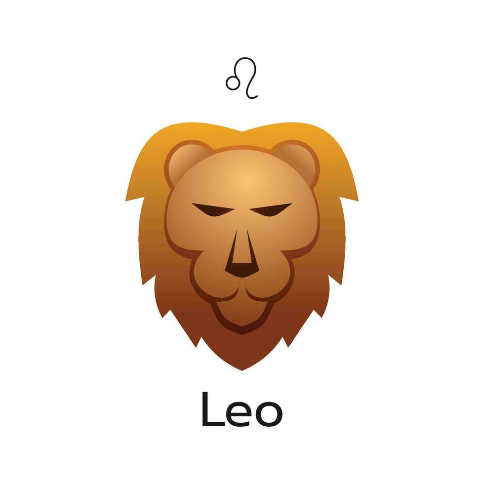 Leo zodiaque signe logo icône isolé horoscope symbole vecteur illustration